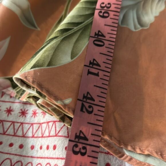 Floral Midi Dress in Peach and Green - Picture 8 of 9